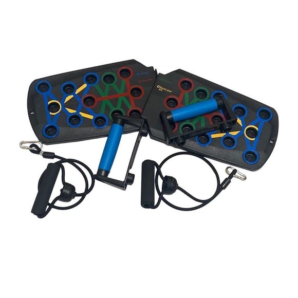 Fitness Push Up Board Hand Grips Ropes Portable Home Gym Fitness Exercise - Picture 3 of 10